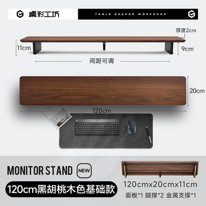 Z3 Pro Modular Monitor Riser Solid Wood Desktop Elevator Stand Computer Screen Stand Ergonomic Office Desk Organizer System