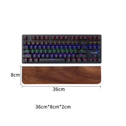 Solid Wood Keyboard Wrist Rest Palm Pad Mechanical Keyboard Ergonomic Pad 87/98/104/108 Key Suitable for Multiple Sizes Custom