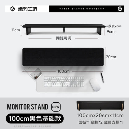 Z3 Pro Modular Monitor Riser Solid Wood Desktop Elevator Stand Computer Screen Stand Ergonomic Office Desk Organizer System