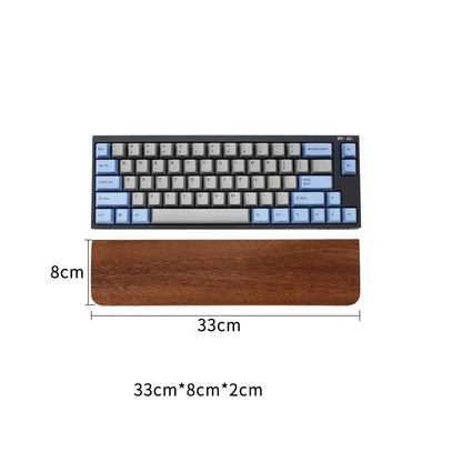 Solid Wood Keyboard Wrist Rest Palm Pad Mechanical Keyboard Ergonomic Pad 87/98/104/108 Key Suitable for Multiple Sizes Custom