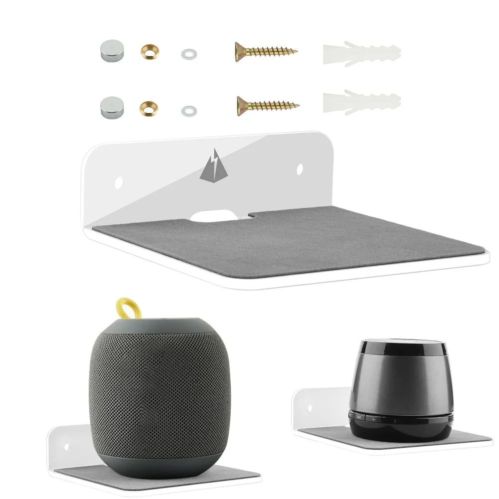 Acrylic Speaker Mount Multifunctional Portable Wall Shelf Display Stand for Webcam Cell Phones Router for JBL GO3 Sound Box