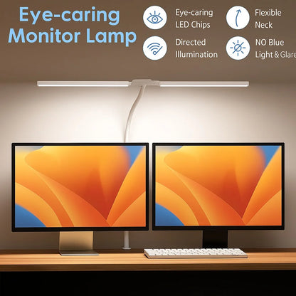 Double Single Head Led Clip Desk Lamp Dimmable Computer Table Lamps Monitor Light Architect Table Lamp for Office Reading Lights