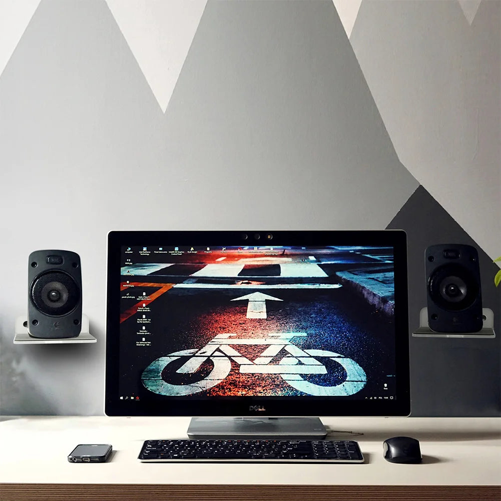 Acrylic Speaker Mount Multifunctional Portable Wall Shelf Display Stand for Webcam Cell Phones Router for JBL GO3 Sound Box