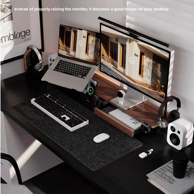 Z3 Pro Modular Monitor Riser Solid Wood Desktop Elevator Stand Computer Screen Stand Ergonomic Office Desk Organizer System