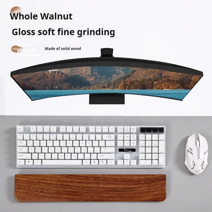 Solid Wood Keyboard Wrist Rest Palm Pad Mechanical Keyboard Ergonomic Pad 87/98/104/108 Key Suitable for Multiple Sizes Custom