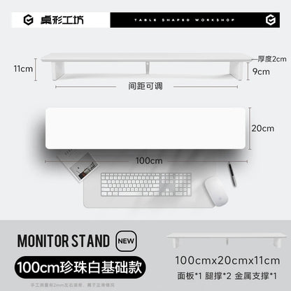 Z3 Pro Modular Monitor Riser Solid Wood Desktop Elevator Stand Computer Screen Stand Ergonomic Office Desk Organizer System