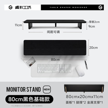 Z3 Pro Modular Monitor Riser Solid Wood Desktop Elevator Stand Computer Screen Stand Ergonomic Office Desk Organizer System