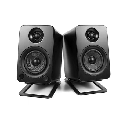 2pcs Desktop Speaker Stands for Medium Bookshelf Speakers & Mid-Size 3”-4” for Edifier MR4 MR3 MR3BT White Desk Setup Supplies