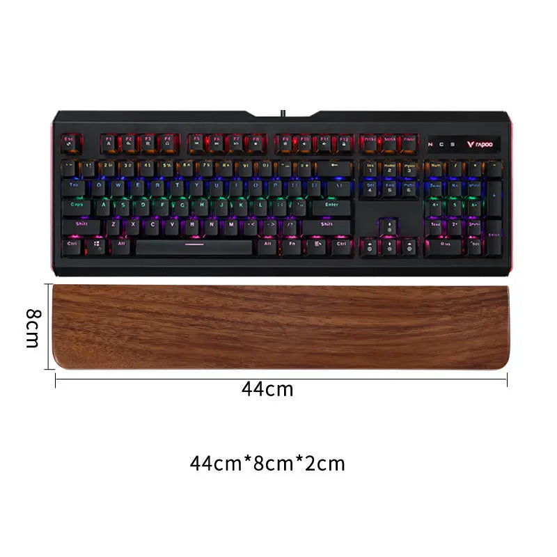 Solid Wood Keyboard Wrist Rest Palm Pad Mechanical Keyboard Ergonomic Pad 87/98/104/108 Key Suitable for Multiple Sizes Custom