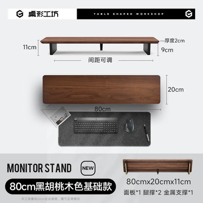 Z3 Pro Modular Monitor Riser Solid Wood Desktop Elevator Stand Computer Screen Stand Ergonomic Office Desk Organizer System