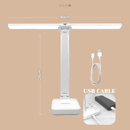 USB Desk Lamp 3 Levels Dimmable Touch Night Light USB Rechargeable Eye Protection Foldable Table Lamp For Bedroom Bedside Desk